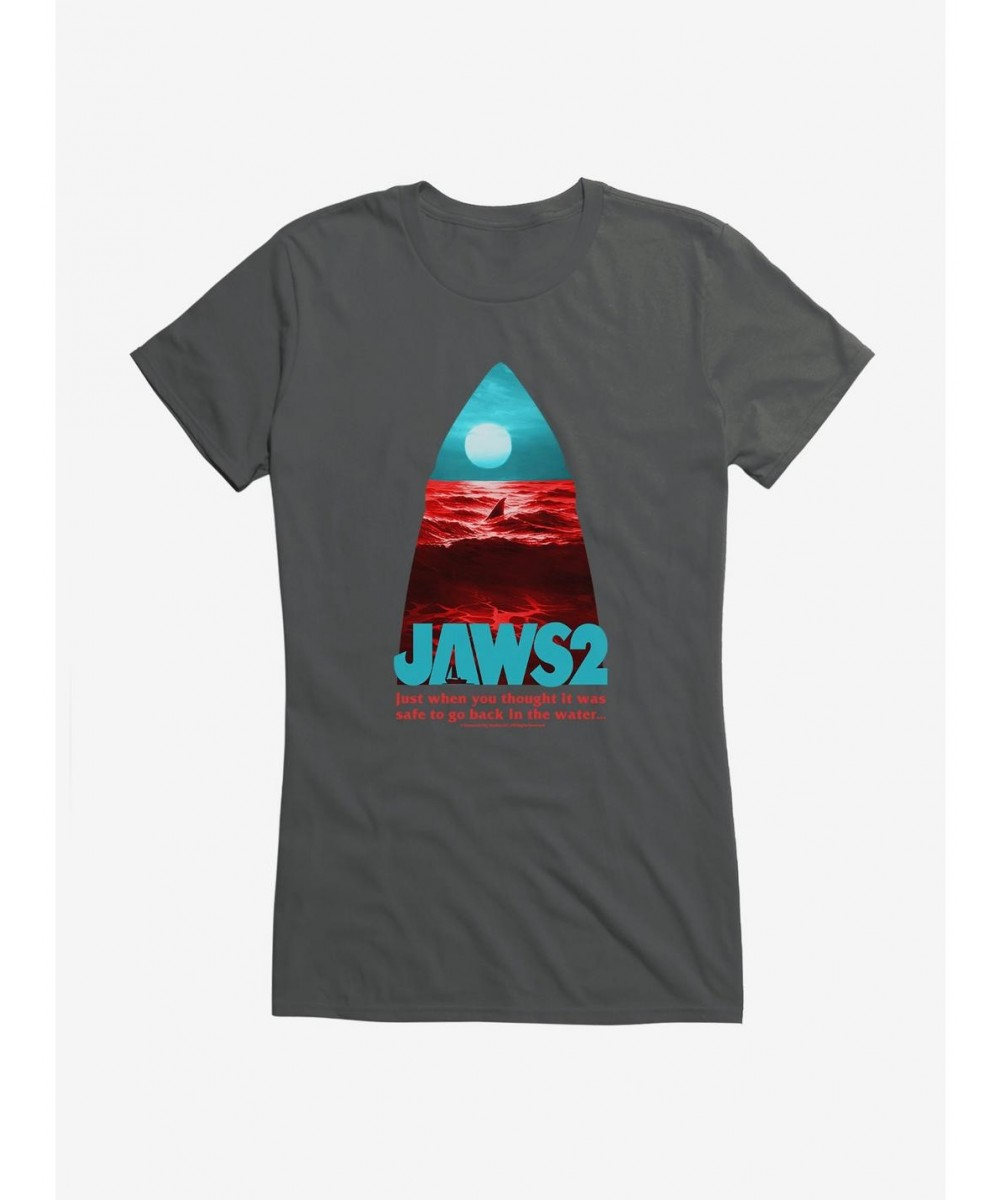 Value Item Jaws 2 Silhouette Image Girls T-Shirt $9.16 T-Shirts