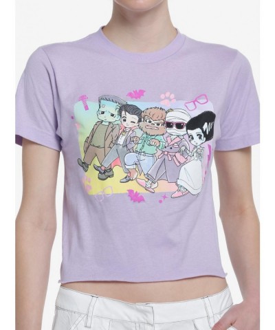 Hot Sale Universal Monsters Anime Monsters Pastel Girls Crop T-Shirt $7.32 T-Shirts